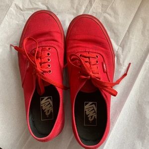Vans Skater Shoes, Red Size 9